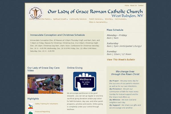 Ecclesia theme site design template sample