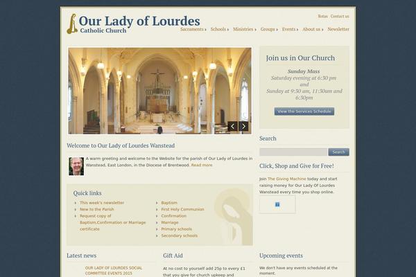 Ecclesia theme site design template sample