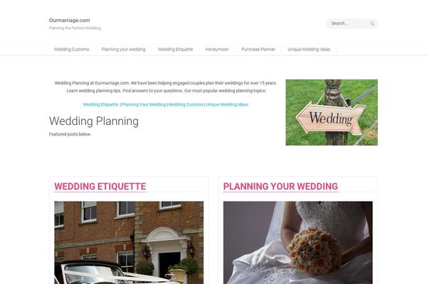 Wedding-wp theme site design template sample