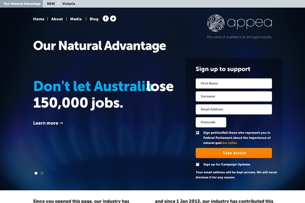 Ona theme site design template sample