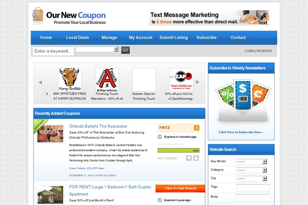Couponpress theme site design template sample