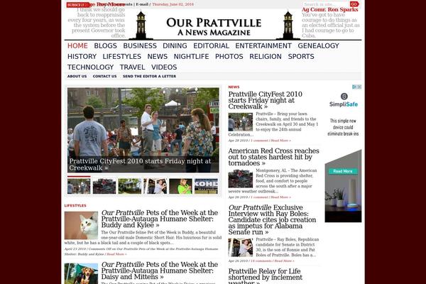 ourprattville.com site used Wpadvnewspaper