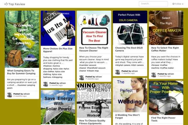 pinteres theme websites examples