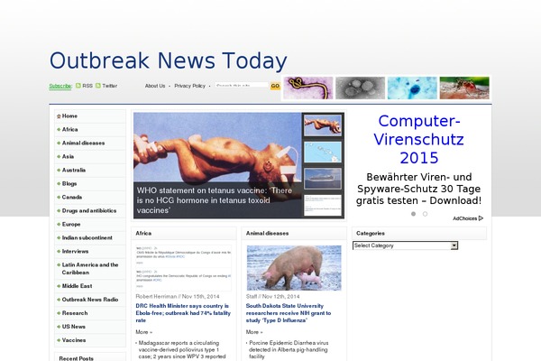 Site using Magazine3-widgets plugin