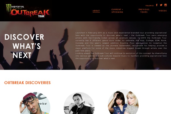 outbreaktour.com site used Outbreak-tour
