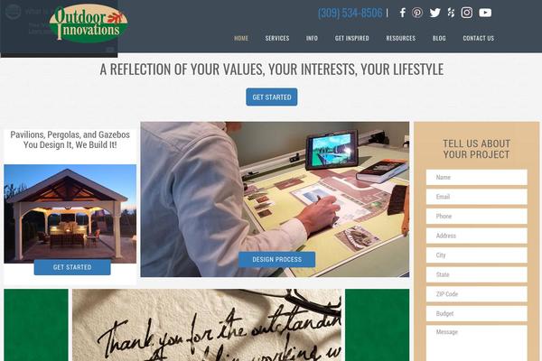 Outdoor theme site design template sample