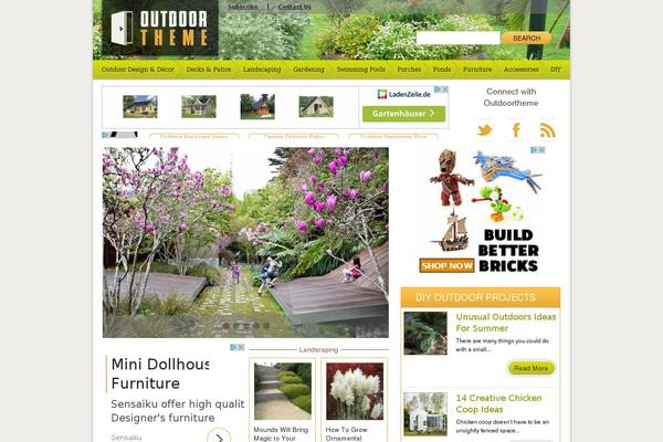 Outdoor theme site design template sample