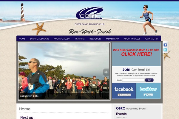 outerbanksrunningclub.org site used Outerbanksrunningclub
