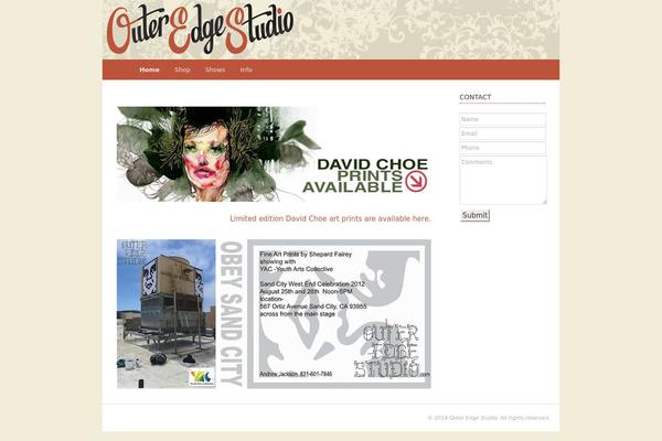 Outeredge theme site design template sample