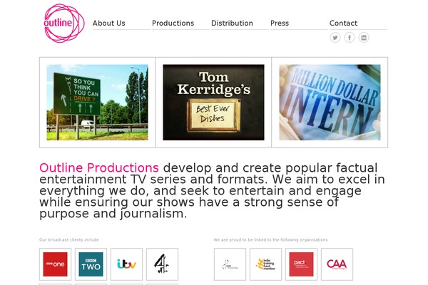 outlineproductions.co.uk site used Outline