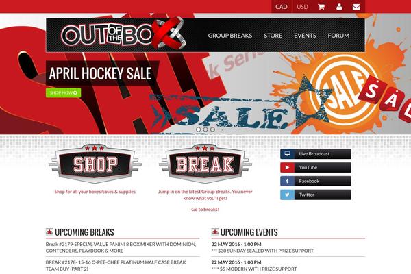 outoftheboxcards.com site used Obb