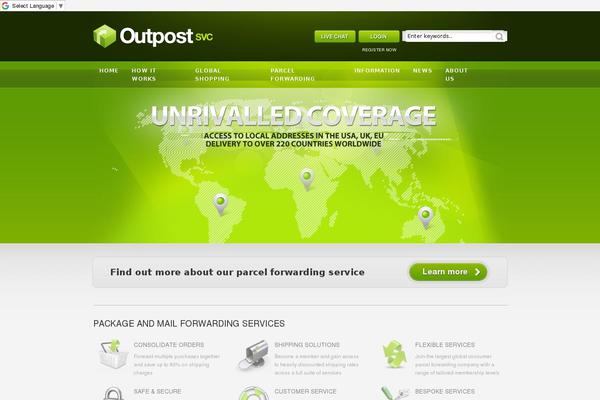 outpost theme websites examples