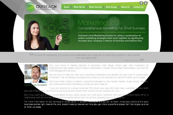 Outreach theme site design template sample