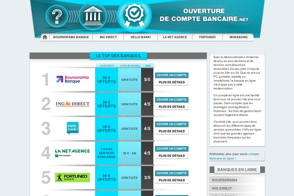 ouverturedecomptebancaire.net site used Ouverturedecomptebancaire