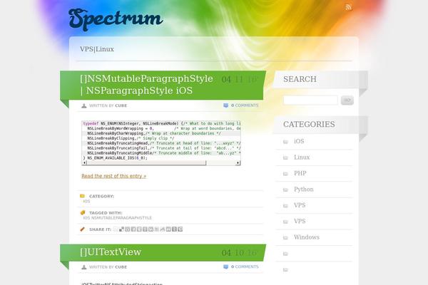 Spectrum theme site design template sample