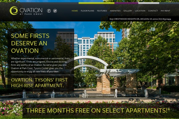 Ovation theme site design template sample