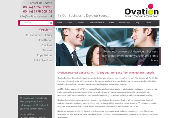 ovationbusiness.co.uk site used Ovation
