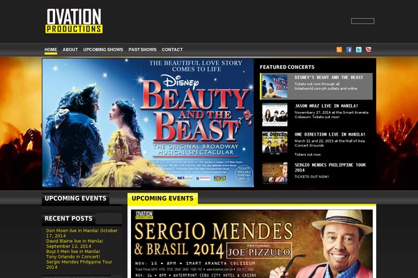 Ovation theme site design template sample