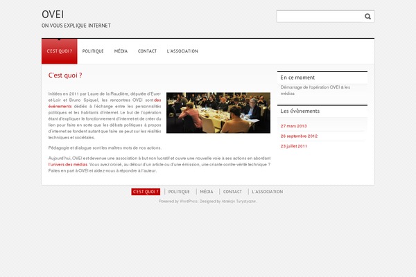 ovei.fr site used Clean and Clear