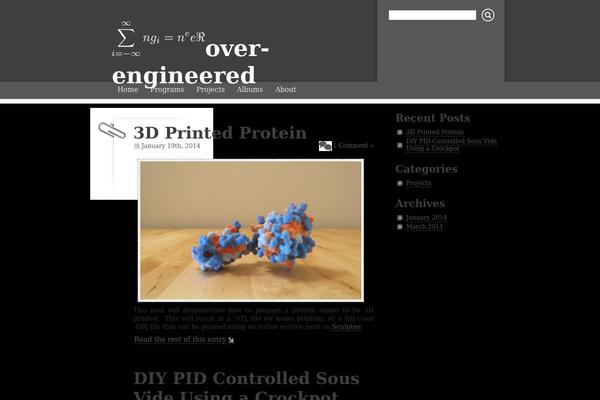 Charcoal theme site design template sample
