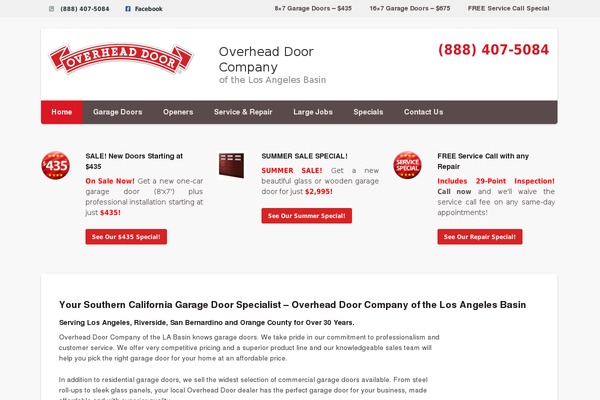 overheaddoorla.com site used Overhead