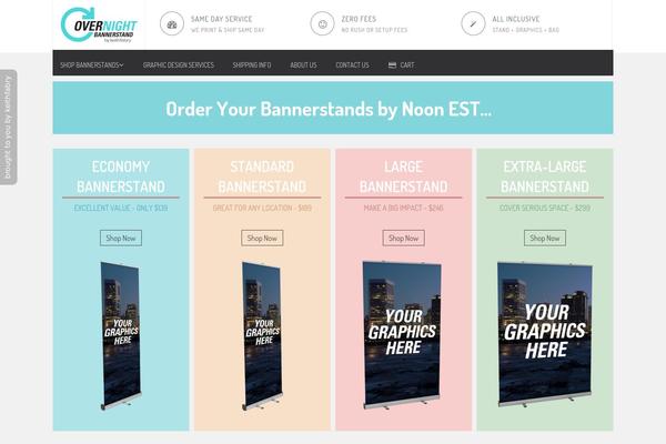 overnightbannerstand.com site used Zoneshop
