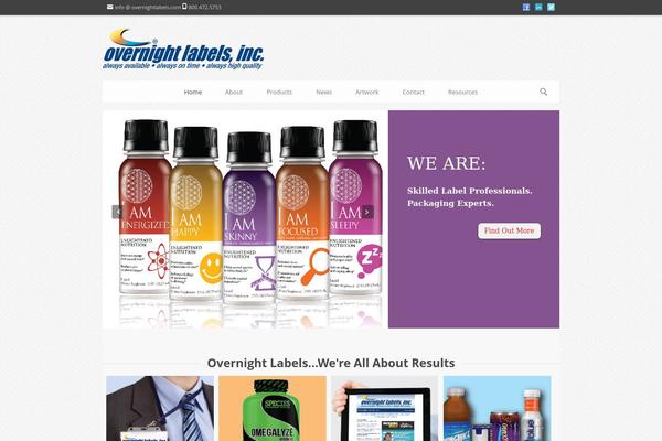 overnightlabels.com site used Corpolio