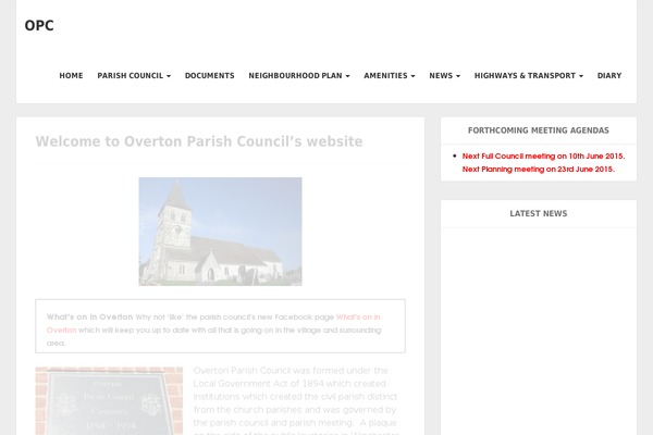 overtonparishcouncil.gov.uk site used Breeze-child