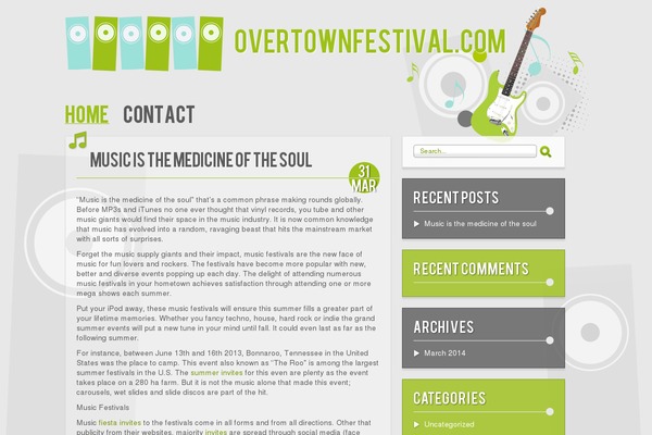 Music theme site design template sample