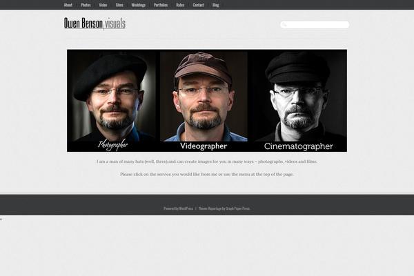 Reportage theme site design template sample