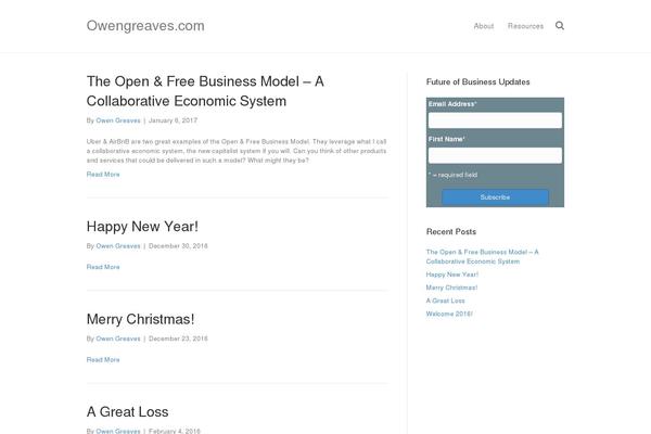 Headway theme site design template sample