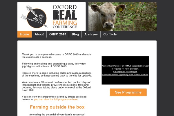 oxfordrealfarmingconference.org site used Giantpeach