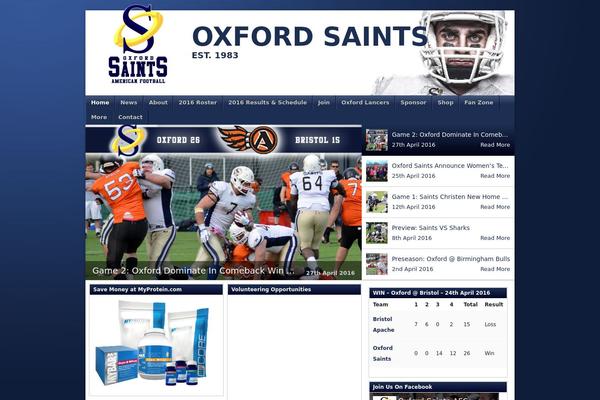 oxfordsaints.com site used Football Club