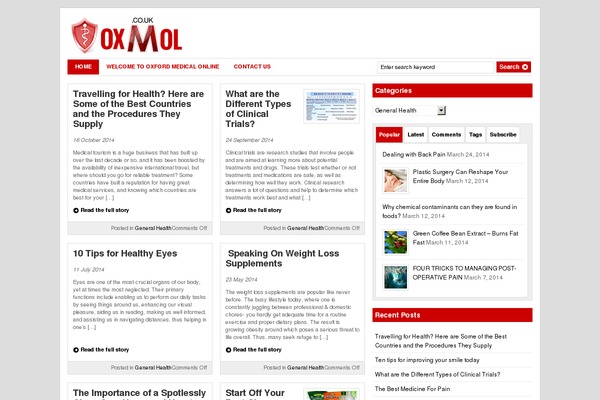 Gazette theme site design template sample