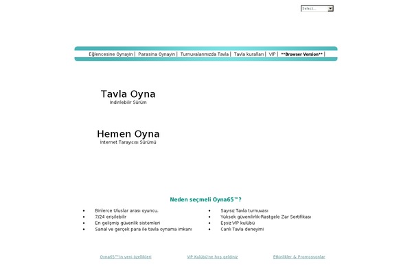 Play65 theme site design template sample