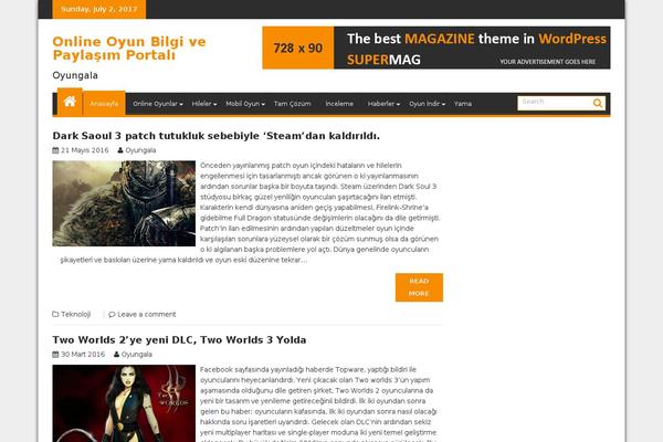 SuperMag theme site design template sample