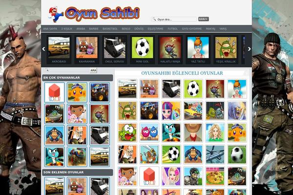 FunGames theme site design template sample