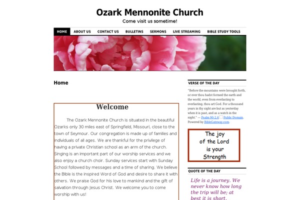 Site using Quote Of The day plugin