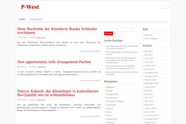 Unos theme site design template sample