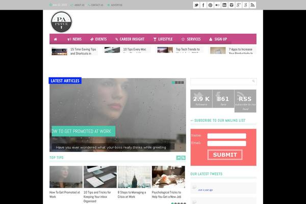 Reportage theme site design template sample