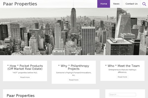 Radiate theme site design template sample