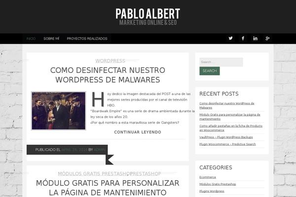 Site using Easy Portfolio plugin