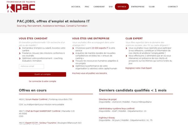 Pac theme site design template sample