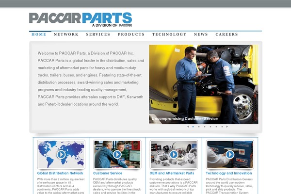 paccarparts.com site used Paccar