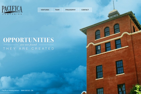 Pacifica theme site design template sample