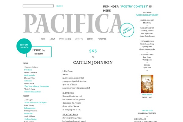 Pacifica theme site design template sample