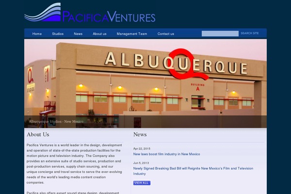 Pacific theme site design template sample