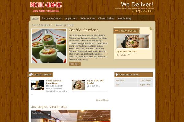 Gourmet theme site design template sample
