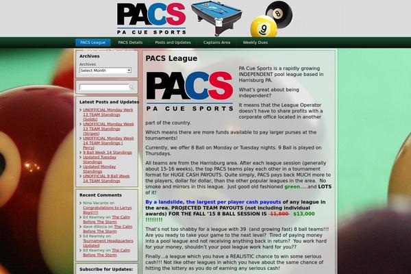 pacuesports.com site used Pacs_pool_league