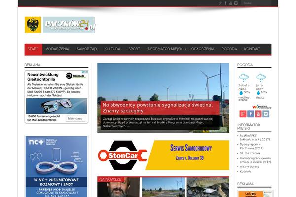 Newspaper theme site design template sample